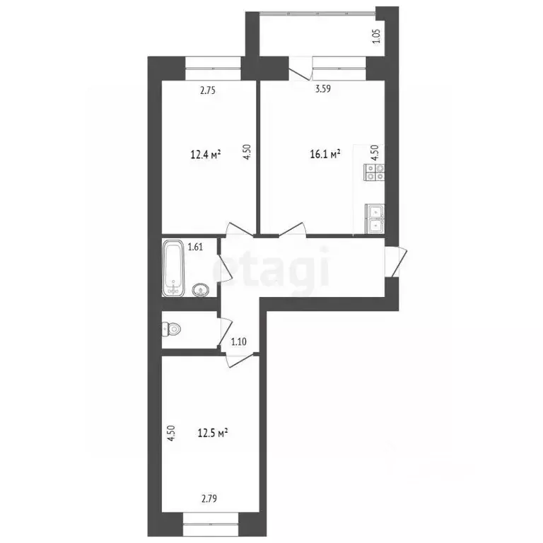 2-к кв. Марий Эл, Йошкар-Ола городской округ, д. Савино ул. Савино, 44 ... - Фото 2