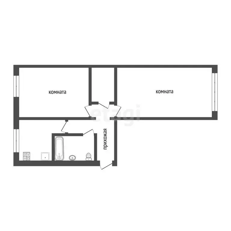 2-комнатная квартира: Тобольск, 4-й микрорайон, 1 (48.6 м) - Фото 1
