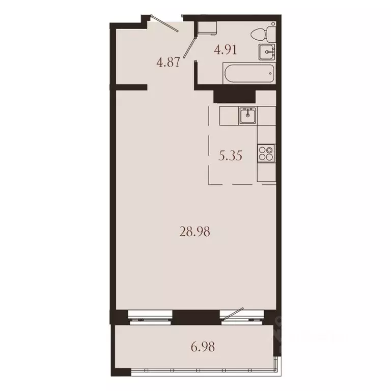 1-к кв. Иркутская область, Иркутск Советская ул., 115/1 (51.09 м) - Фото 1