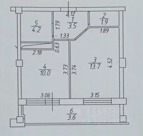 1-к кв. Татарстан, Набережные Челны ул. Шамиля Усманова, 3Б (35.0 м) - Фото 1