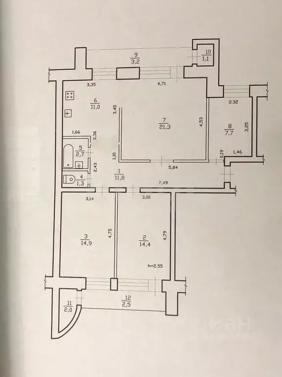 3-к кв. Забайкальский край, Чита ул. Богомягкова, 65 (94.0 м) - Фото 1