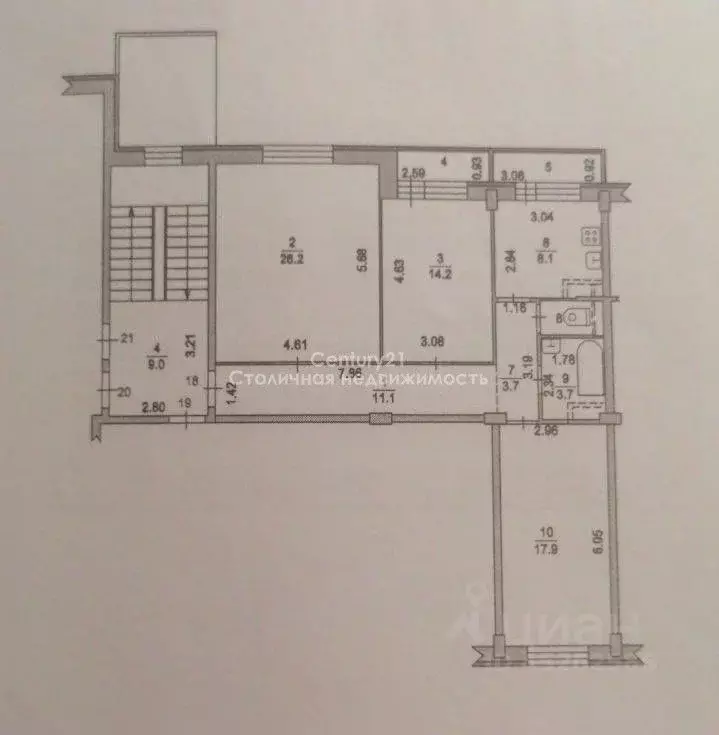 3-к кв. Московская область, Подольск городской округ, пос. Молодежный ... - Фото 2