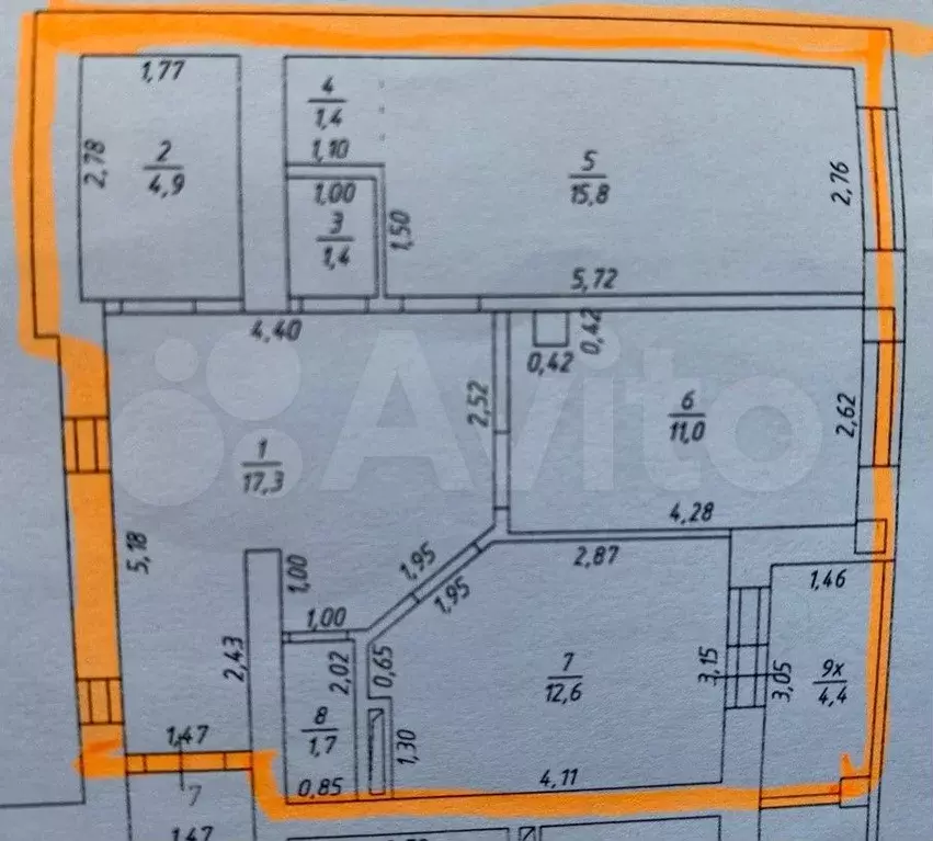 2-к. квартира, 71 м, 4/6 эт. - Фото 0