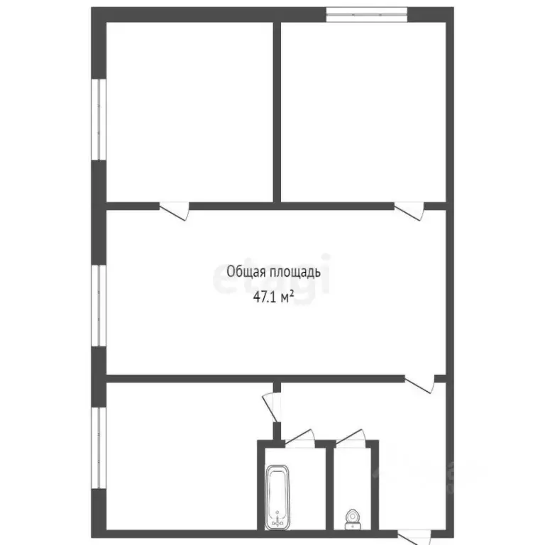 3-к кв. Кемеровская область, Кемерово ул. Ворошилова, 8 (45.0 м) - Фото 2