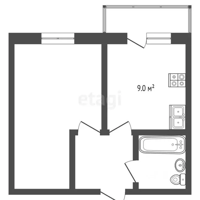 1-к кв. Коми, Сыктывкар Сысольское ш., 1/11 (34.7 м) - Фото 1