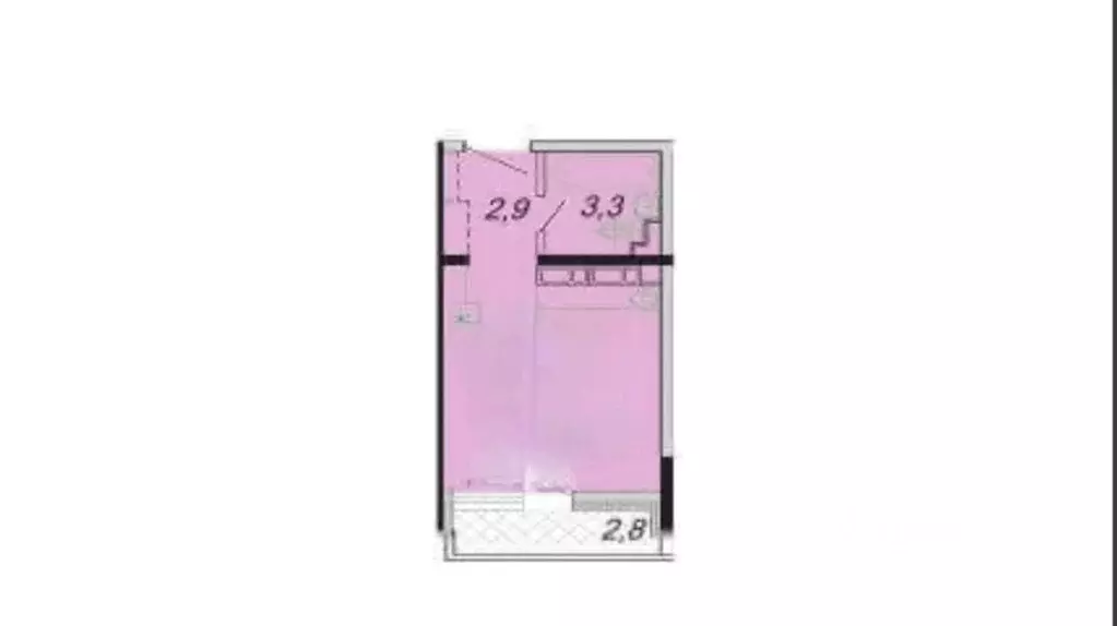 Студия Краснодарский край, Анапа Астраханская ул., 71А (28.0 м) - Фото 2