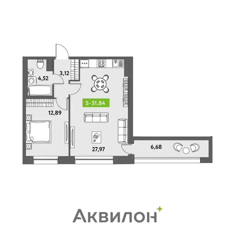 2-к кв. Санкт-Петербург ул. Среднерогатская, 11к2 (52.1 м) - Фото 0