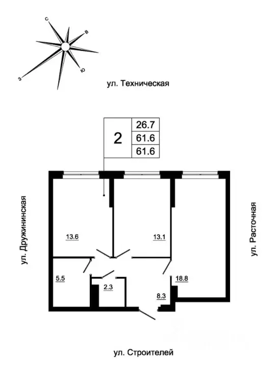 2-к кв. Свердловская область, Екатеринбург Сортировочный жилрайон, ... - Фото 1