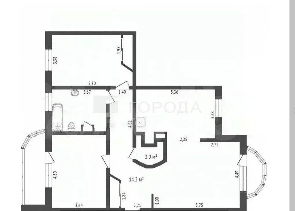 3-к кв. Алтайский край, Барнаул ул. Папанинцев, 111 (120.5 м) - Фото 2