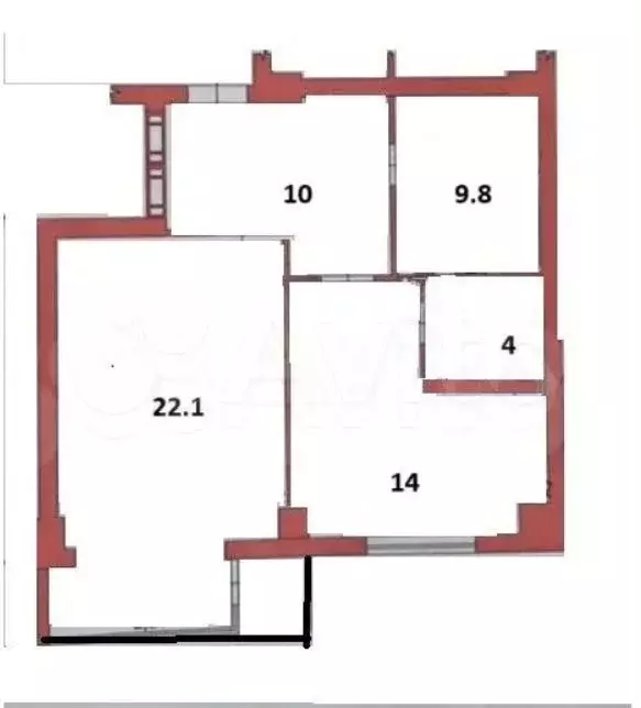 2-к. квартира, 60,5 м, 3/10 эт. - Фото 0