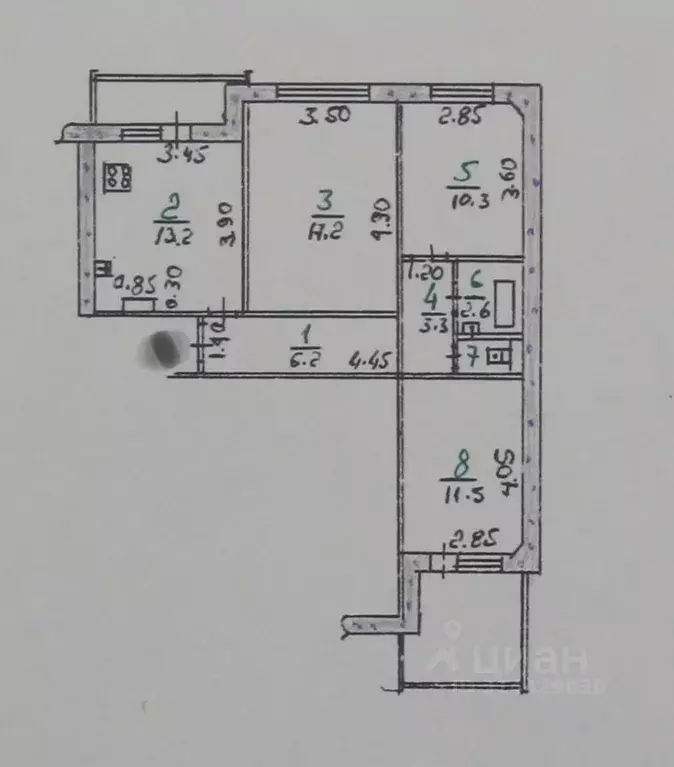 3-к кв. Орловская область, Орел ул. 1-я Курская, 54 (65.7 м) - Фото 0