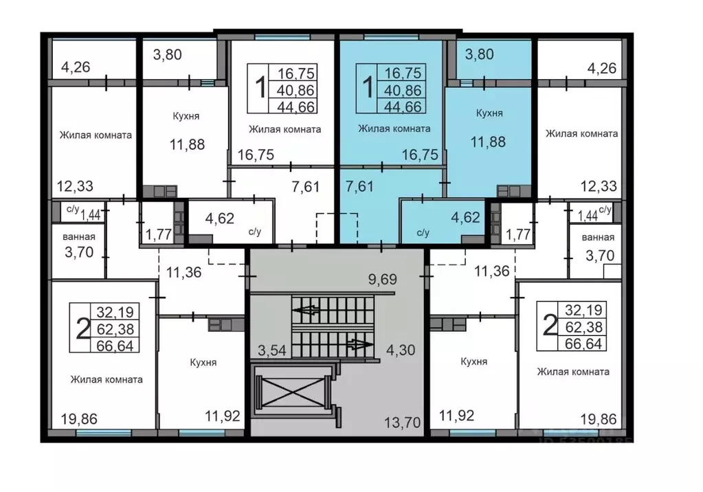 1-к кв. Калужская область, Калуга ул. Минская, 2 (44.66 м) - Фото 1