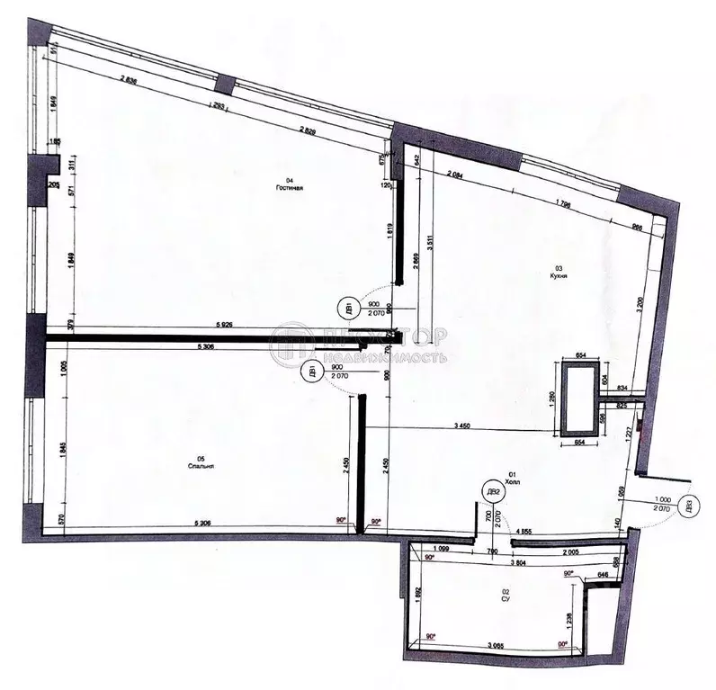 2-к кв. Москва Электролитный проезд, 16к7 (71.5 м) - Фото 2