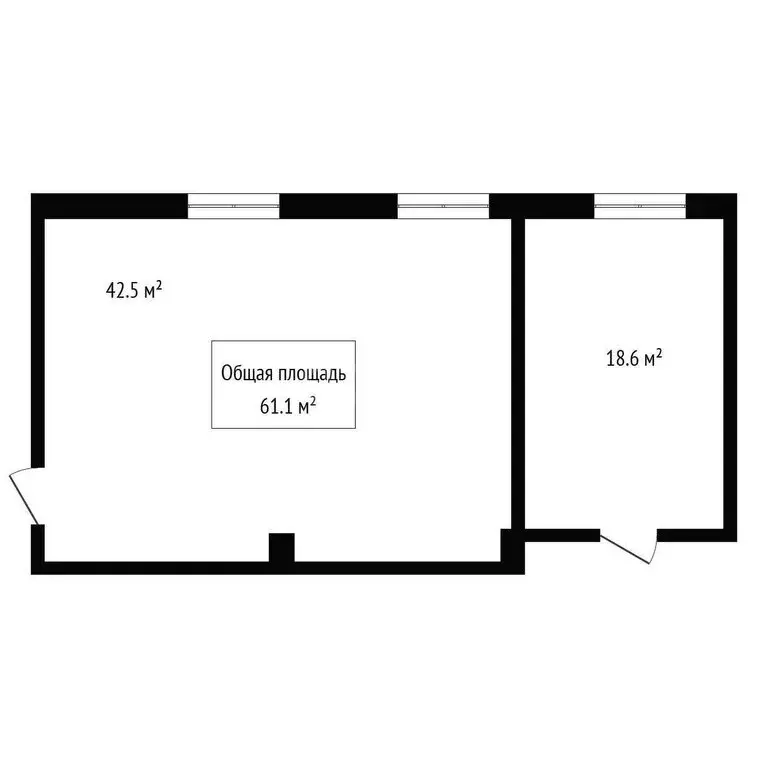 Офис (61.1 м) - Фото 1