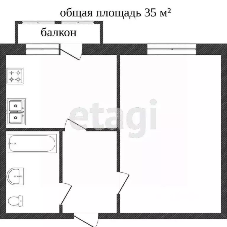 1-к кв. Костромская область, Кострома Окружная ул., 51А (40.0 м) - Фото 0