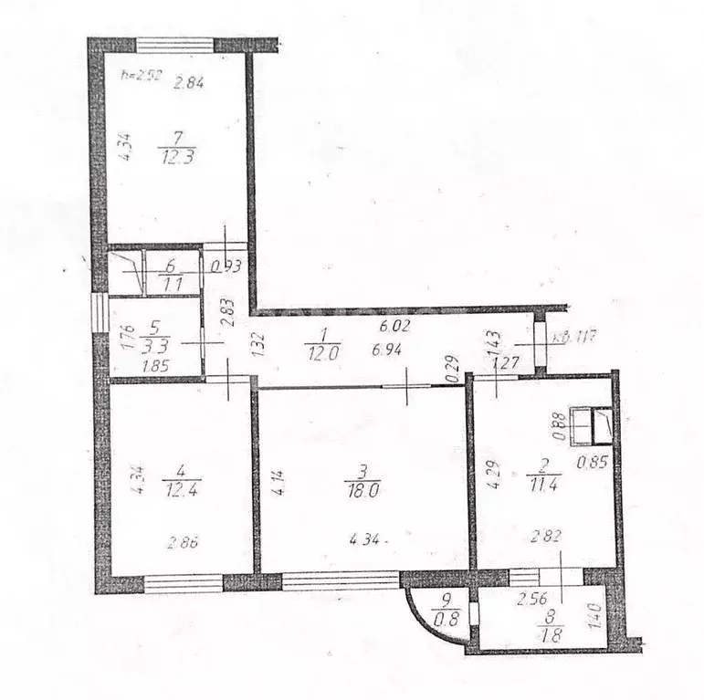 Квартира, 3 комнаты, 70.4 м - Фото 1