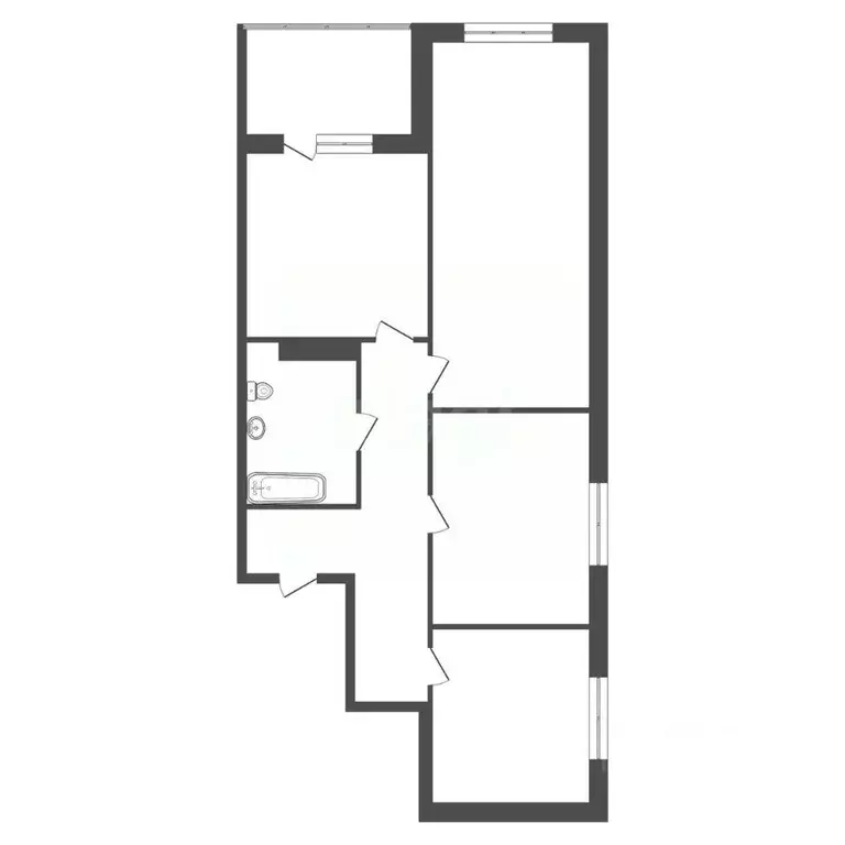 3-к кв. Красноярский край, Красноярск ул. Александра Матросова, 32 ... - Фото 1