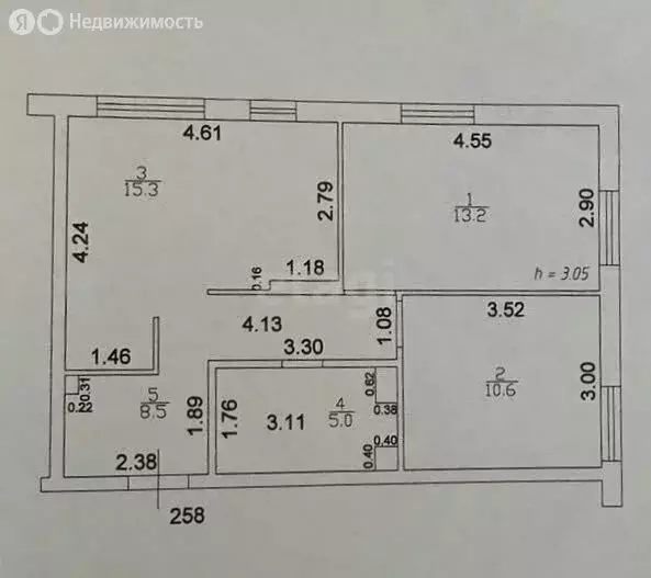 3-комнатная квартира: Казань, улица Академика Губкина, 12Б (52.6 м) - Фото 0