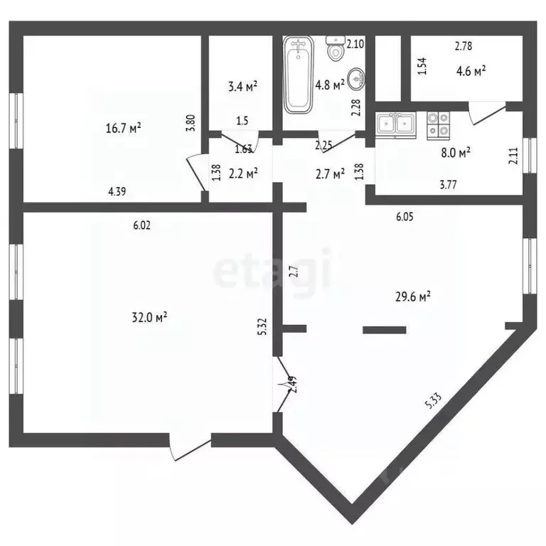 3-к кв. Крым, Феодосия ул. Вити Коробкова, 14 (104.2 м) - Фото 2