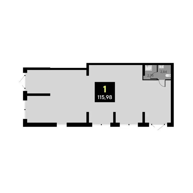 Офис (116.1 м) - Фото 1