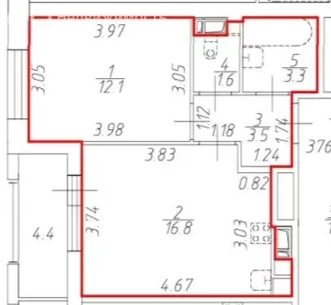 1-комнатная квартира: Санкт-Петербург, Уральская улица, 25 (37.3 м) - Фото 1