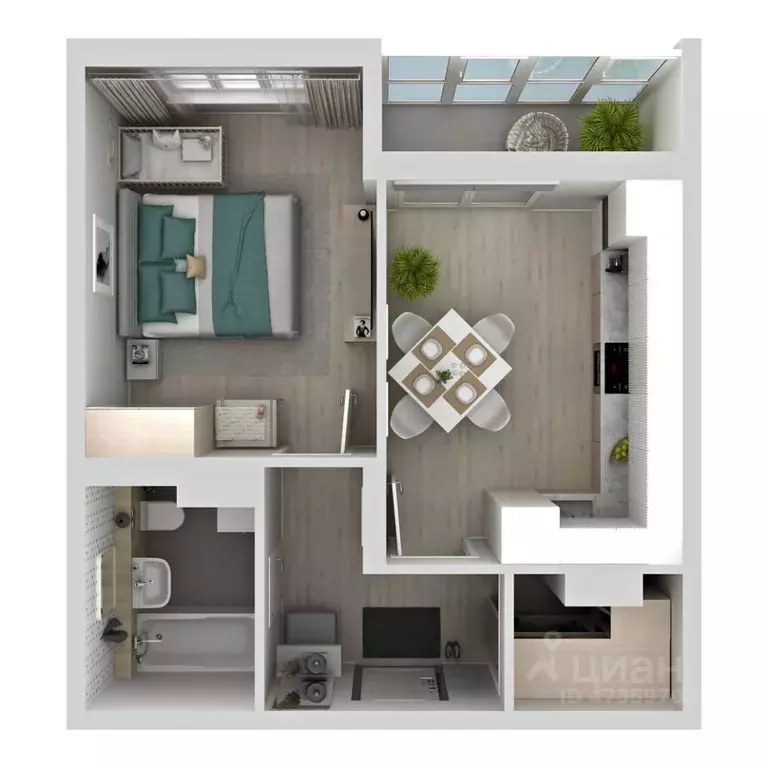 1-к кв. Самарская область, Самара Южное ш., 13 (37.4 м) - Фото 1