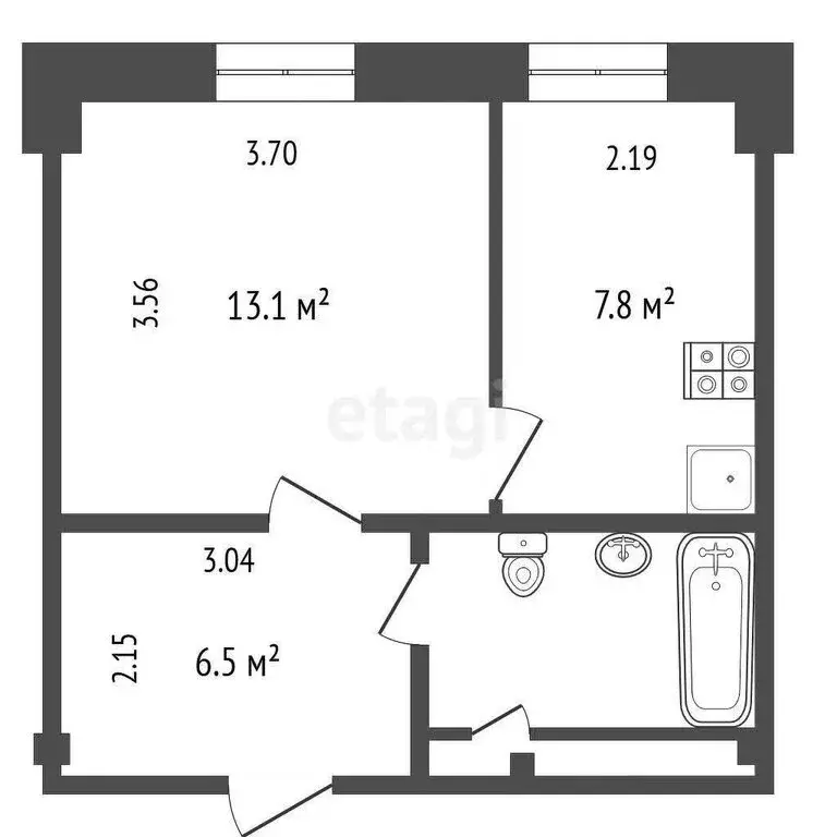 1-комнатная квартира: Омск, проспект Мира, 9/2 (32.5 м) - Фото 0