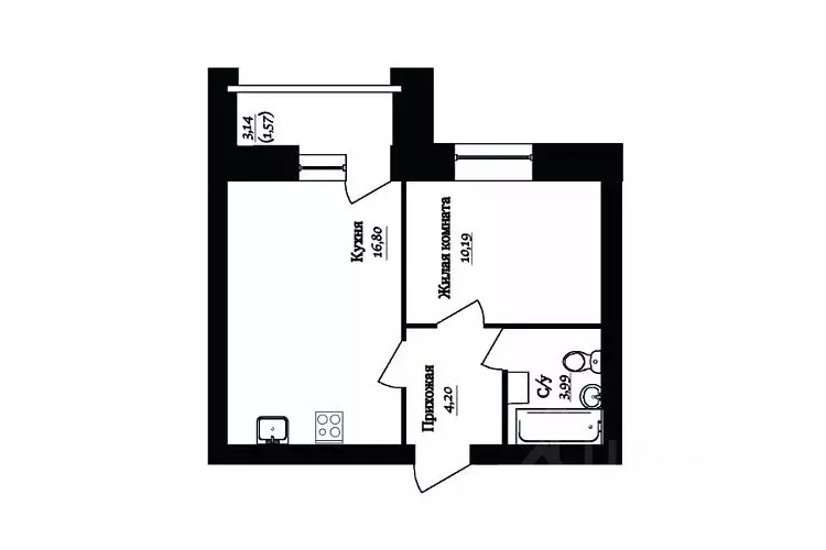 1-к кв. Вологодская область, Череповец 107-й мкр, ГринВилль жилой ... - Фото 1