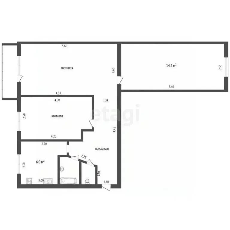 3-к кв. Ростовская область, Азов Азовский район, Красногоровская ул., ... - Фото 2