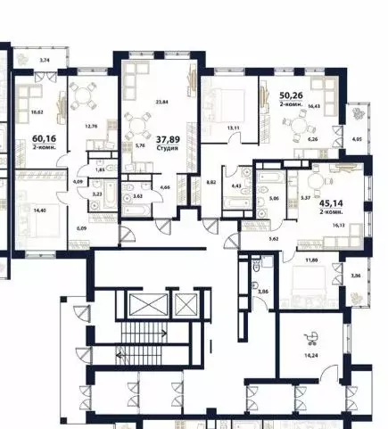 2-к кв. Ульяновская область, Ульяновск Новый Город мкр, 17-й кв-л, ... - Фото 2