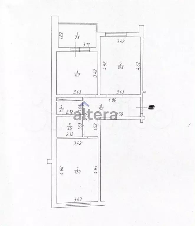 2-к. квартира, 59,7 м, 2/19 эт. - Фото 0