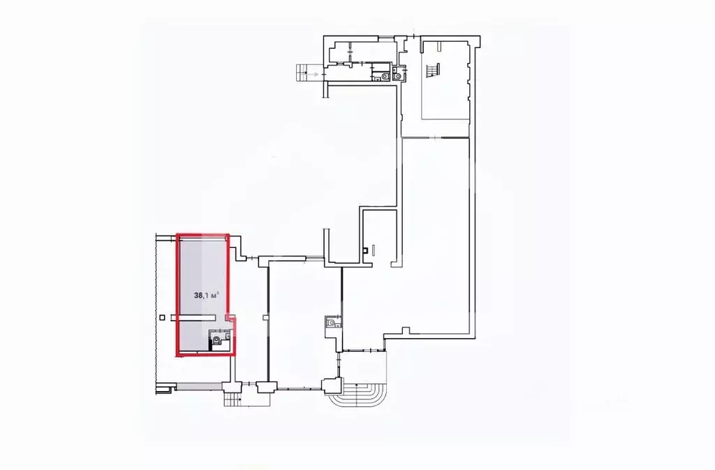 Торговая площадь в Москва Калужская пл., 1К1 (38 м) - Фото 1