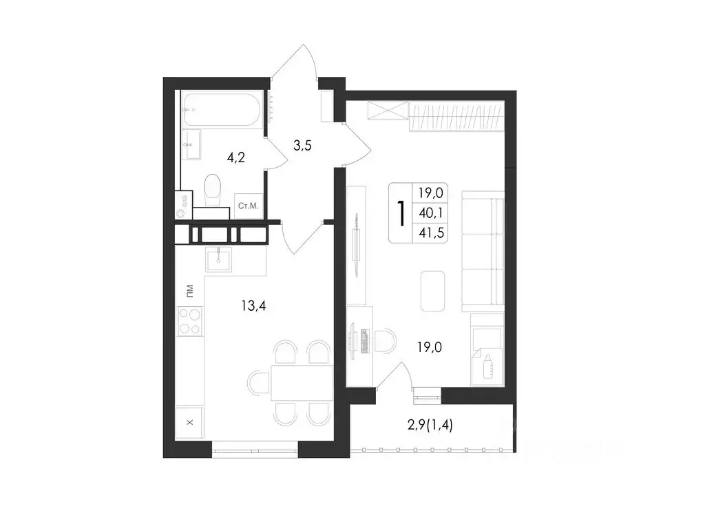 1-к кв. Воронежская область, Воронеж Первое Мая мкр, Май жилой ... - Фото 1