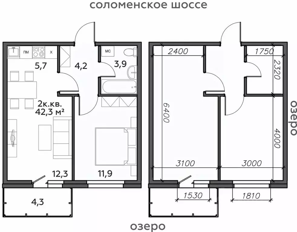 2-к кв. Карелия, Петрозаводск Район Северная промзона, Вороний Наволок ... - Фото 1