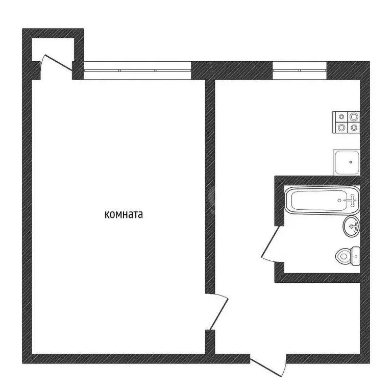 1-комнатная квартира: Кириши, улица Энергетиков, 21 (21.9 м) - Фото 1