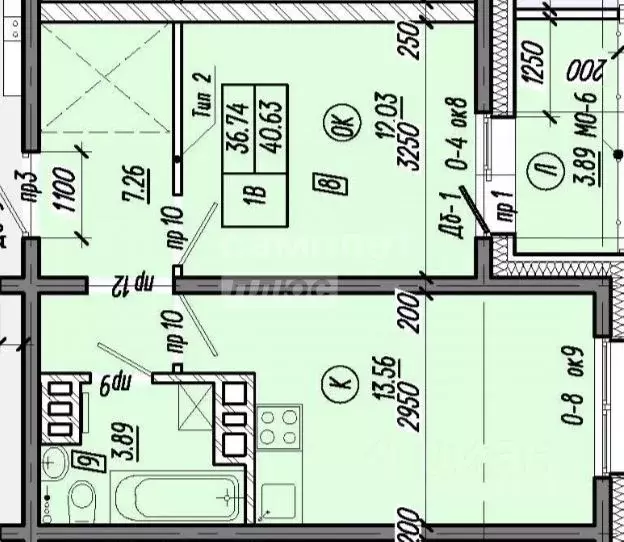 1-к кв. Иркутская область, Иркутск ул. Ивана Доронина, 7 (40.6 м) - Фото 1