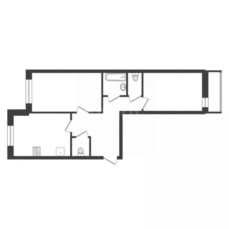 2-к кв. Калужская область, Обнинск ул. Усачева, 21 (70.1 м) - Фото 2