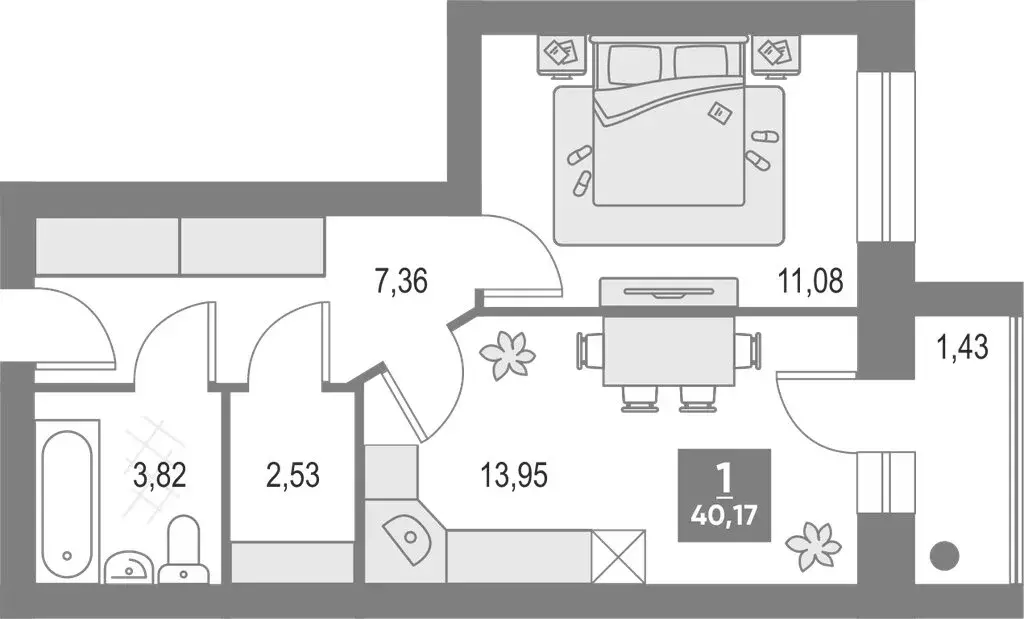 1-комнатная квартира: Киров, Сандаловская улица, 4к1 (40.17 м) - Фото 1