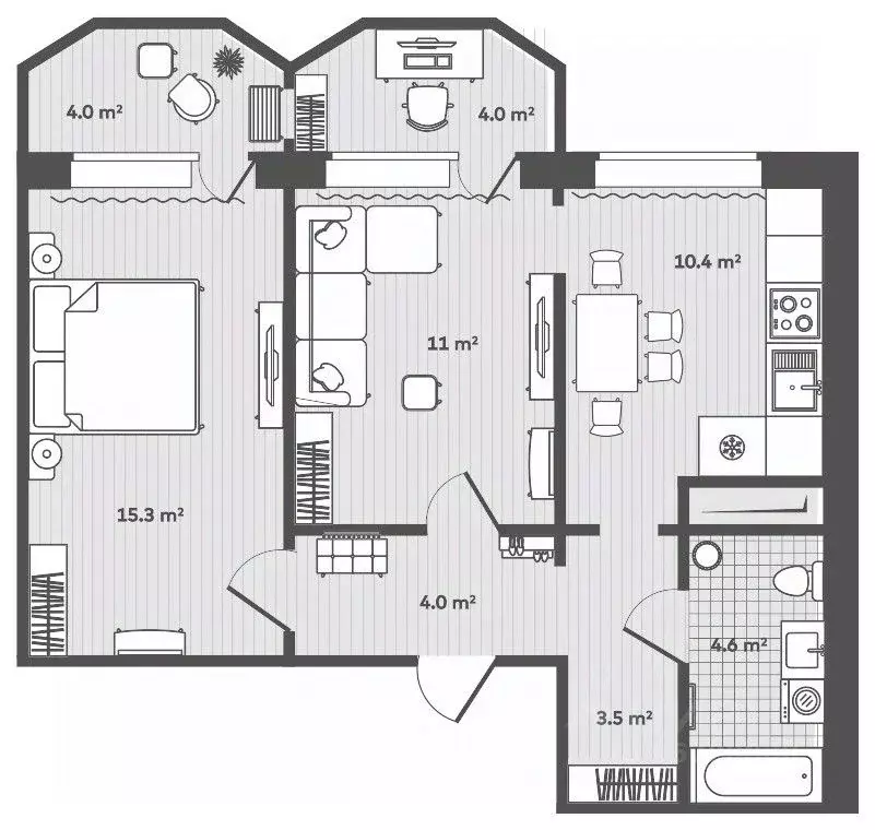 2-к кв. Приморский край, Надеждинский район, пос. Тавричанка  (52.8 м) - Фото 1