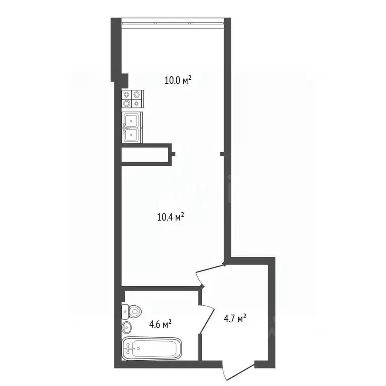 1-к кв. Краснодарский край, Геленджик Крымская ул., 22к23 (29.7 м) - Фото 2