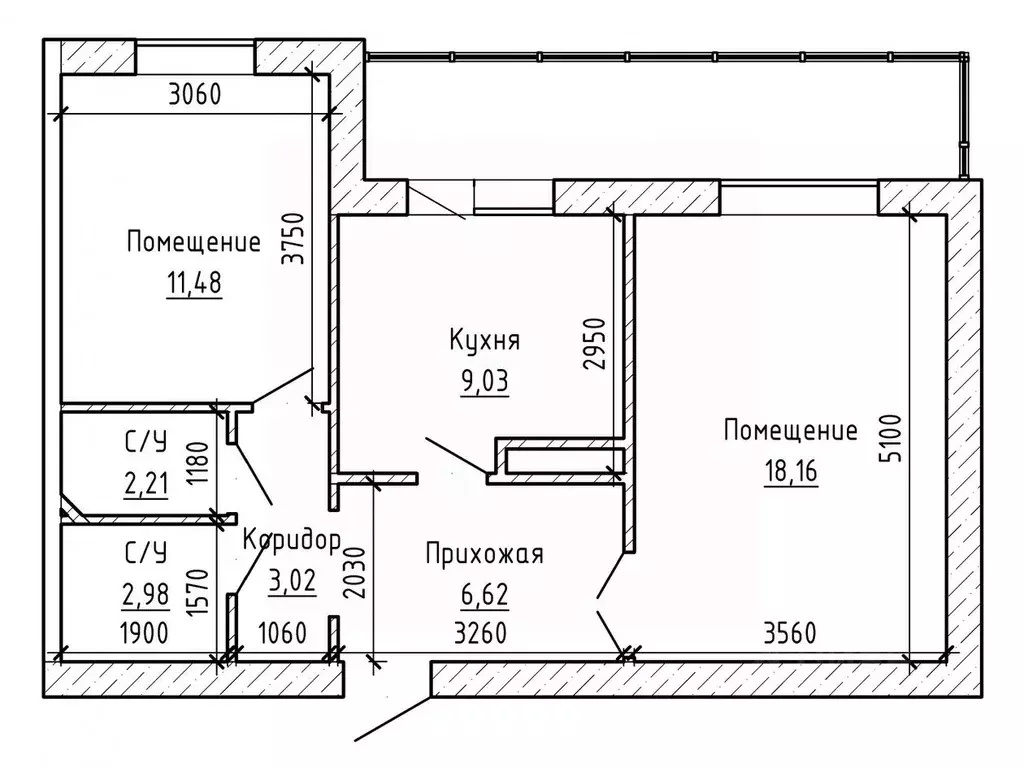 2-к кв. Кабардино-Балкария, Нальчик ул. Тарчокова (52.8 м) - Фото 2