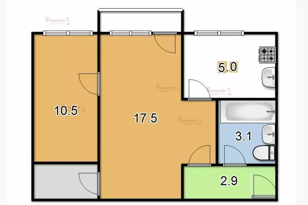 2-комнатная квартира: Екатеринбург, улица Ползунова, 26Б (41.7 м) - Фото 0