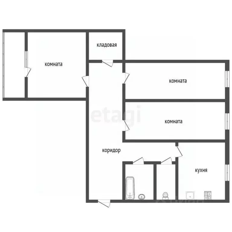 3-к кв. Воронежская область, Воронеж ул. Маршала Одинцова, 23 (67.5 м) - Фото 2