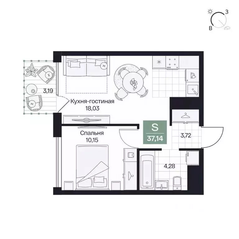 1-к кв. Волгоградская область, Волгоград просп. Имени В.И. Ленина, 59Г ... - Фото 1