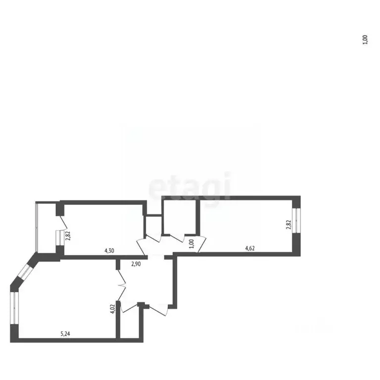 2-к кв. Калужская область, Обнинск ул. Поленова, 4 (60.5 м) - Фото 2