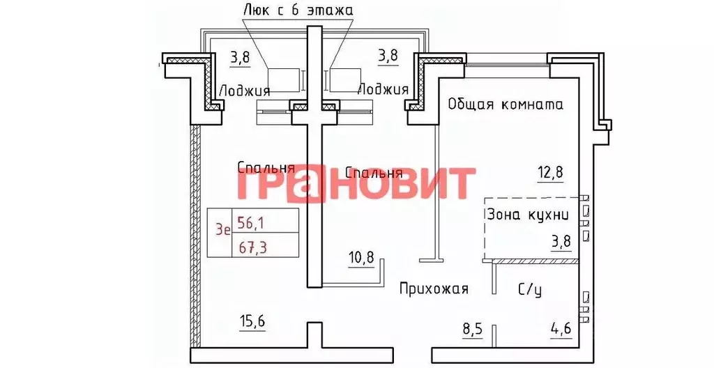 3-к кв. Новосибирская область, Новосибирский район, Мичуринский ... - Фото 1