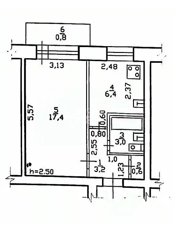 1-к кв. забайкальский край, чита ул. ленина, 21а (30.6 м) - Фото 1