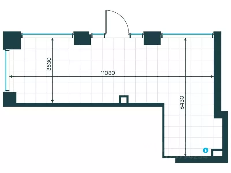 Помещение свободного назначения в Москва Левел Мичуринский жилой ... - Фото 1