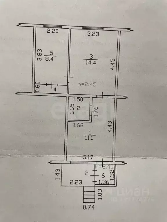 2-к кв. Хакасия, Абакан ул. Баландиной, 33 (39.5 м) - Фото 1