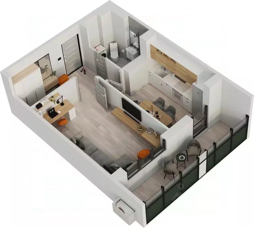 1-к кв. Татарстан, Нижнекамск Время жилой комплекс (39.5 м) - Фото 1